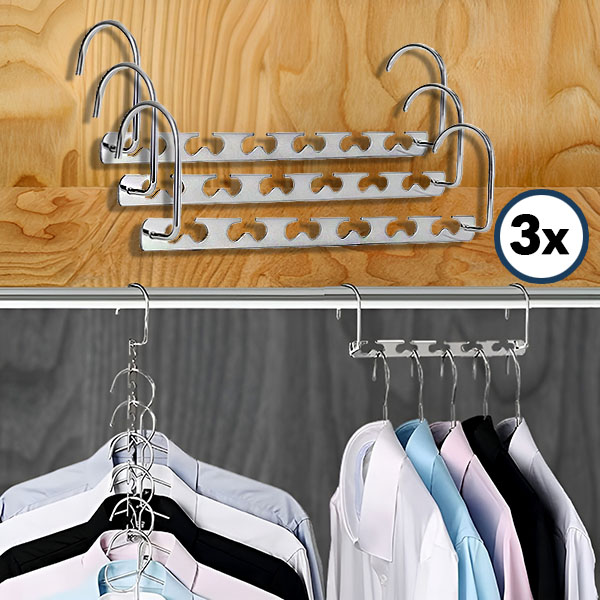 Oceľový stojan na oblečenie (3 ks) | SNAPHANG