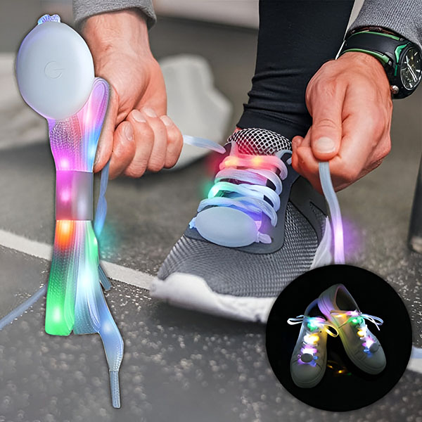 LED svietiace šnúrky do topánok | LUMOLOOPS