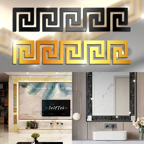 Elegantné 3D zrkadlové nálepky na stenu (10 ks) | GLOROB