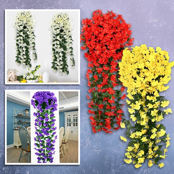 Realistické umelé závesné kvety | HANGROSE