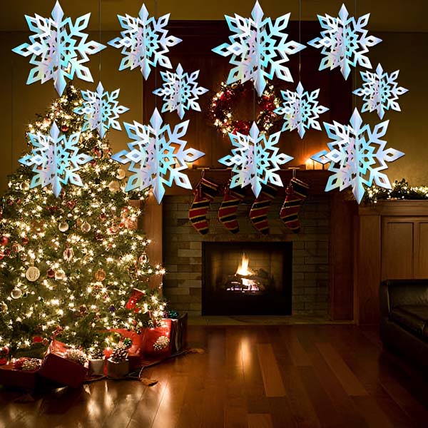 3D holografické snehové vločky (6ks) | HOLOFLAKE